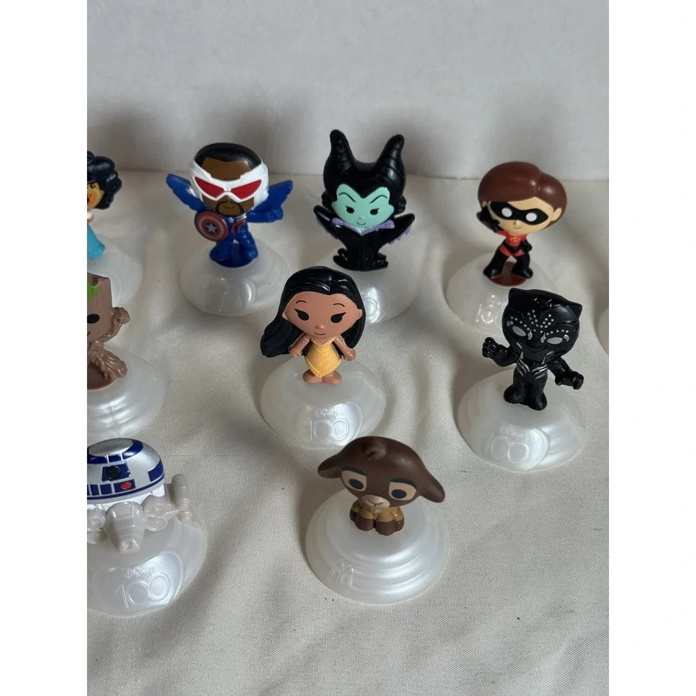 2023 McDonald's Disney 100 Toy Figures Lot of 12 Happy Meal Marvel Star Wars